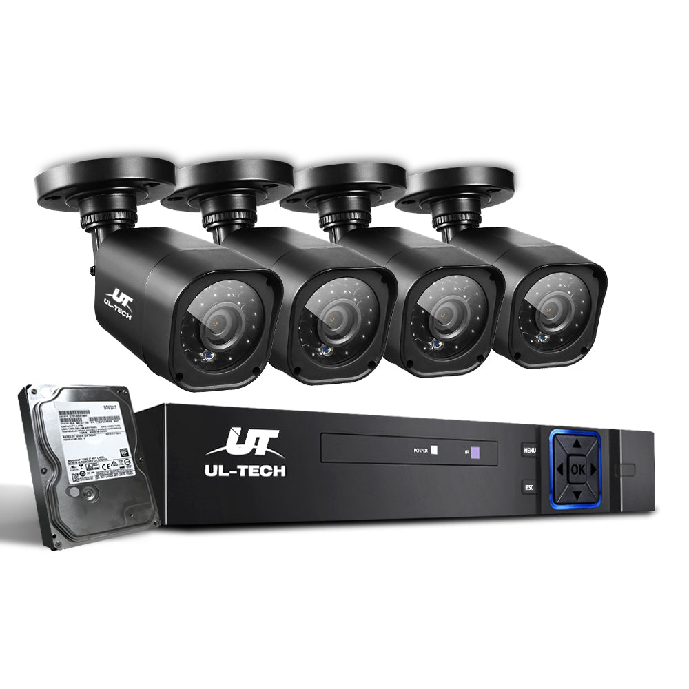 UL-tech CCTV Security System with 4 Cameras