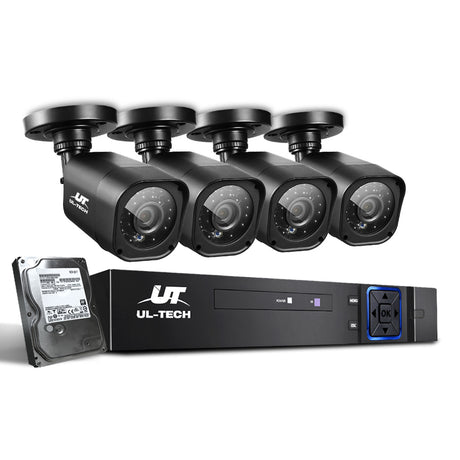 UL-tech CCTV Security System with 4 Cameras
