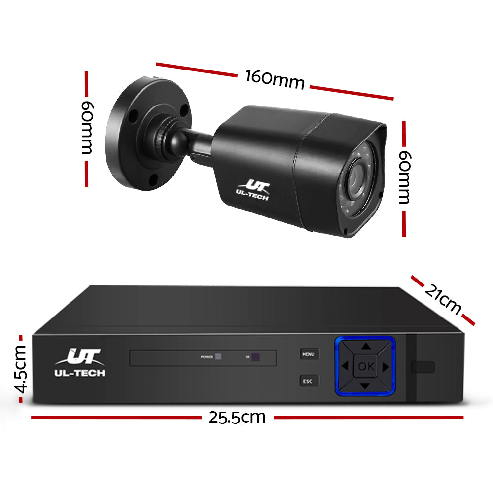 UL-tech CCTV Security System with 4 Cameras