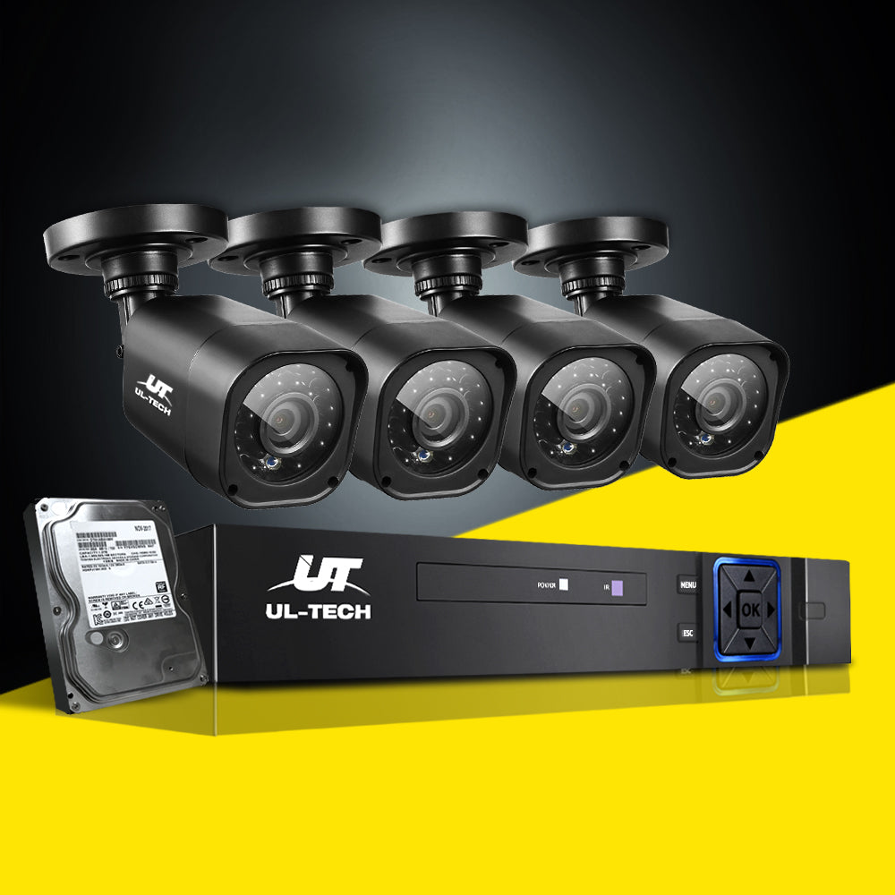 UL-tech CCTV Security System with 4 Cameras