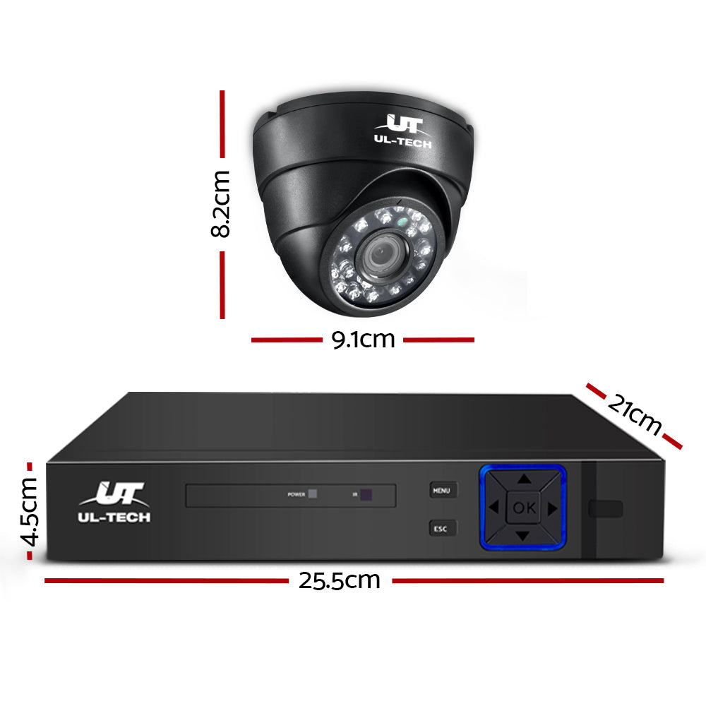 UL-Tech 8CH CCTV Security System with 4 Cameras