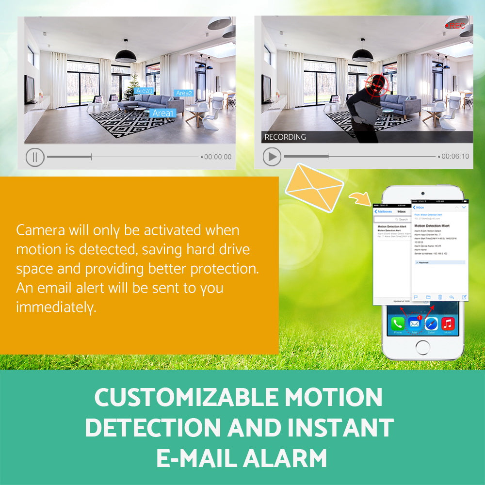 UL-Tech 8CH CCTV Security System with 4 Cameras