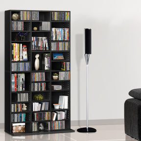Artiss Black CD Storage Bookshelf