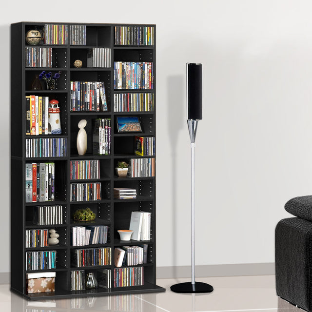 Artiss Black CD Storage Bookshelf