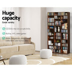 Artiss BERT Walnut Bookshelf CD Storage Rack