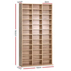 Artiss BERT Oak Bookshelf CD Storage Rack