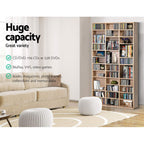 Artiss BERT Oak Bookshelf CD Storage Rack