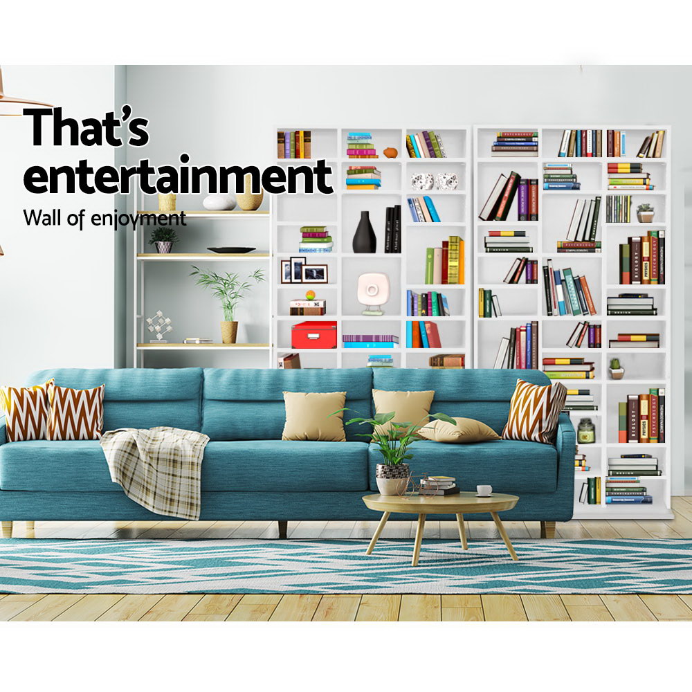 Artiss BERT White Bookshelf CD Storage Rack