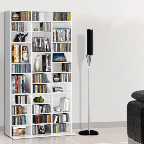 Artiss BERT White Bookshelf CD Storage Rack