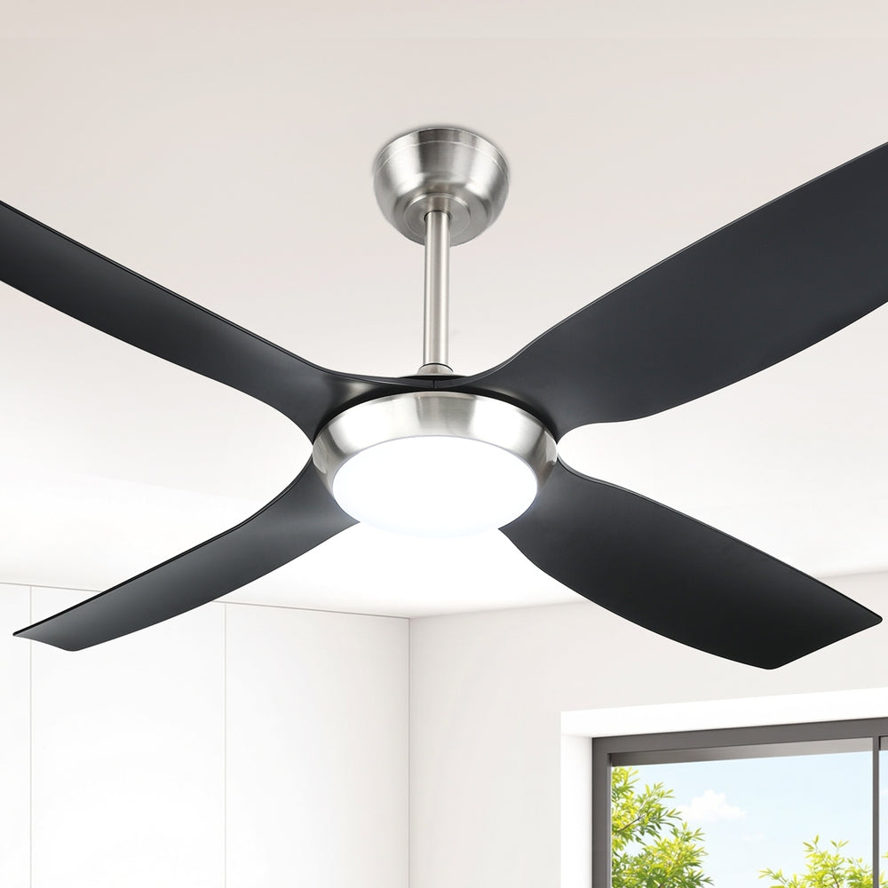 Devanti 52-Inch Black Ceiling Fan with Light