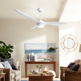 Devanti 52-Inch White Ceiling Fan with Light