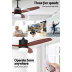 Devanti 52'' Dark Wood Ceiling Fan with Light