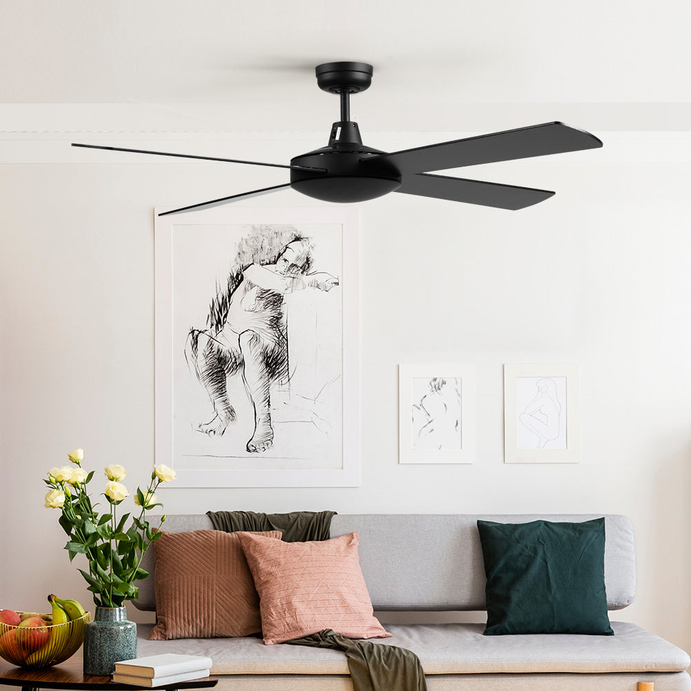 Devanti 52'' Remote-Controlled Ceiling Fan - Black
