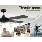 Devanti 52'' Remote-Controlled Ceiling Fan - Black