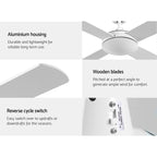 Devanti 52'' White Ceiling Fan with Remote