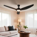 Devanti 64 Inch Black Ceiling Fan with Light