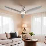 Devanti 64 Inch Silver Ceiling Fan with Remote