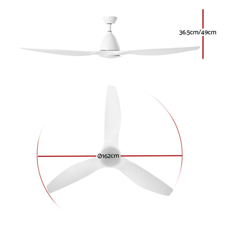 Devanti 64'' DC Motor Ceiling Fan with Light
