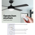 Devanti 52'' Remote-Controlled Ceiling Fan with Light