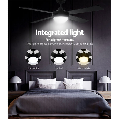 Devanti 52'' Remote-Controlled Ceiling Fan with Light