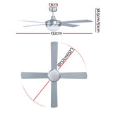 Devanti 52'' Ceiling Fan with Light and Remote