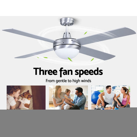 Devanti 52'' Ceiling Fan with Light and Remote