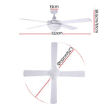 Devanti 52'' Remote-Controlled Ceiling Fan with Light
