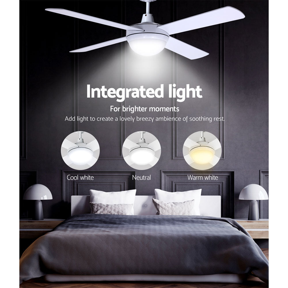 Devanti 52'' Remote-Controlled Ceiling Fan with Light