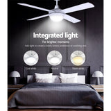 Devanti 52'' Remote-Controlled Ceiling Fan with Light