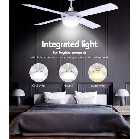 Devanti 52'' Remote-Controlled Ceiling Fan with Light