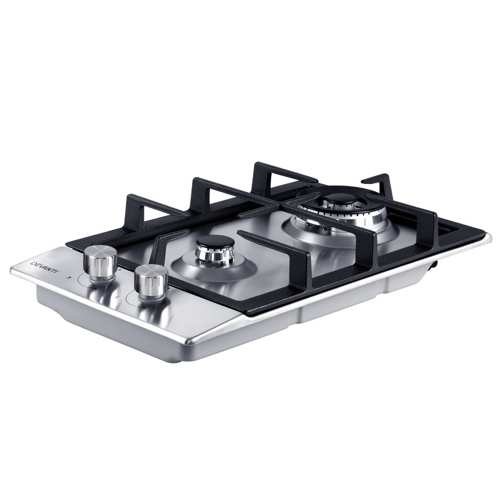 30cm 2 Burner Stainless Steel Gas Cooktop