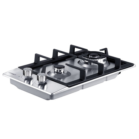 30cm 2 Burner Stainless Steel Gas Cooktop