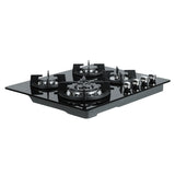60cm 4 Burner Black Gas Cooktop