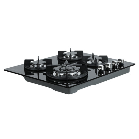 60cm 4 Burner Black Gas Cooktop