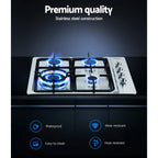 60cm Stainless Steel Gas Cooktop Hob