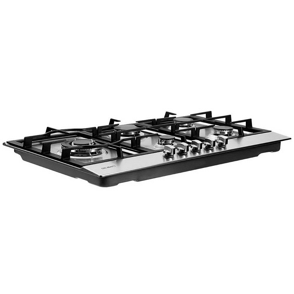 90cm 5-Burner Stainless Steel Gas Cooktop