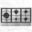 90cm 5-Burner Stainless Steel Gas Cooktop
