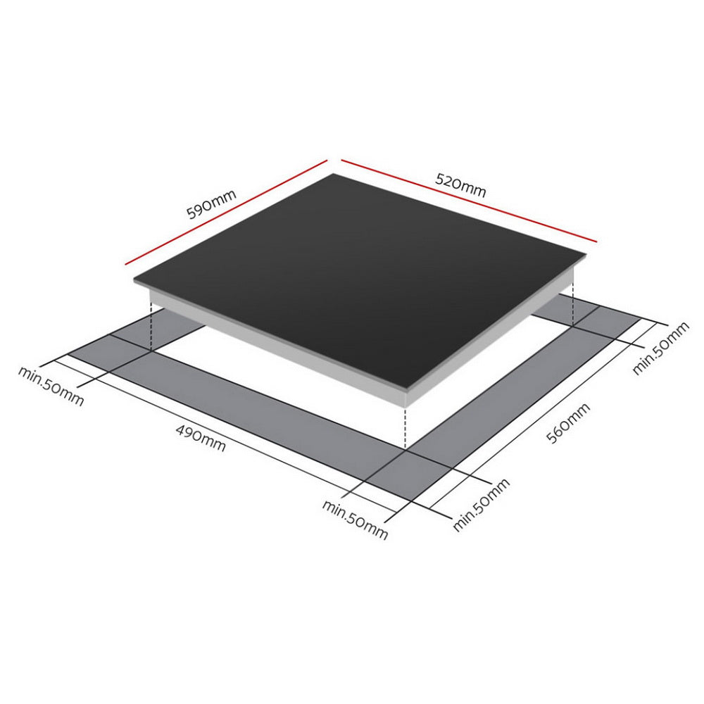 60cm Electric Induction Cooktop with Touch Controls