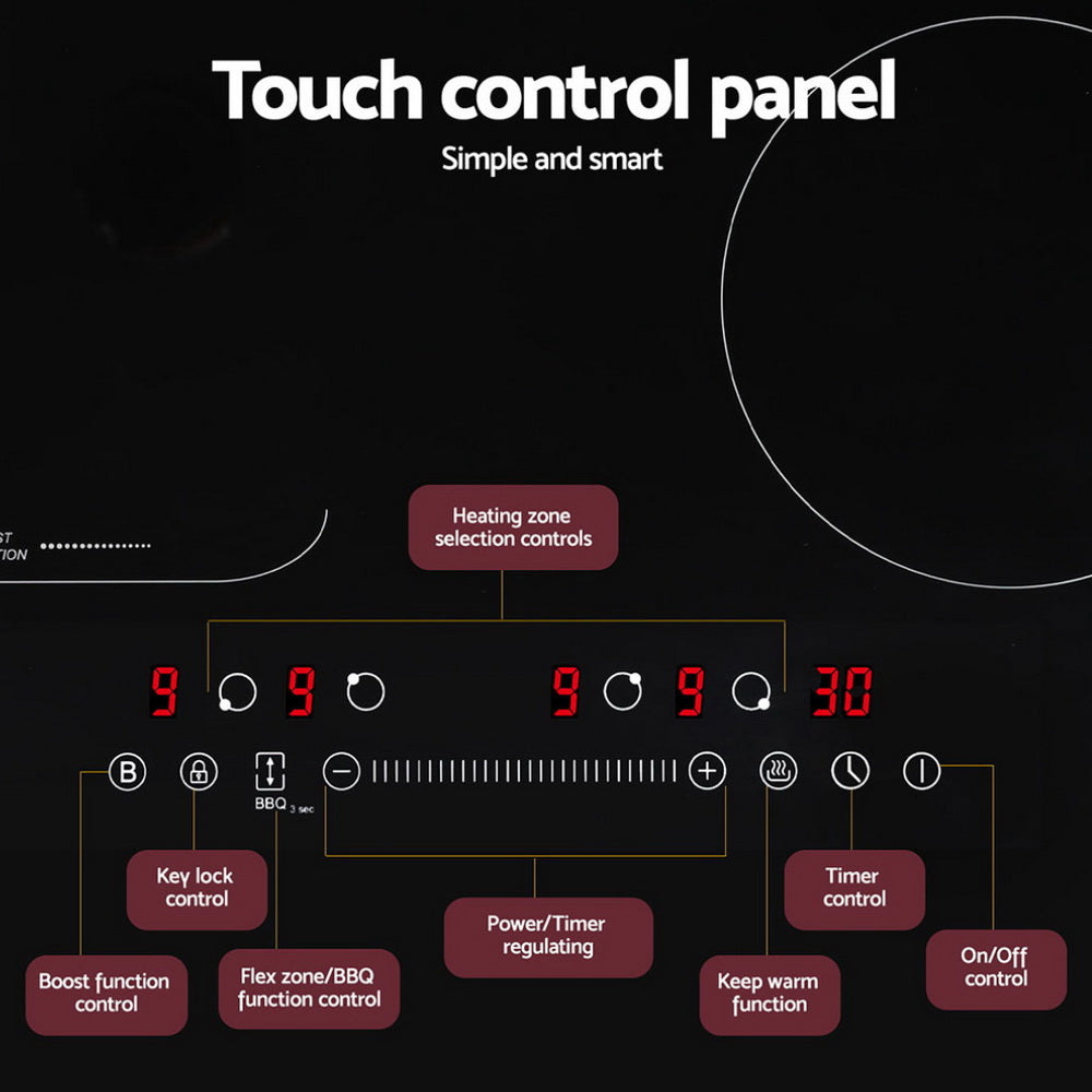 60cm Electric Induction Cooktop with Touch Controls