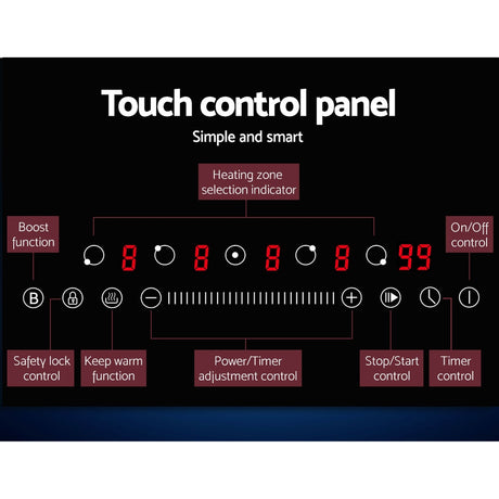 90cm Electric Induction Cooktop with Touch Controls
