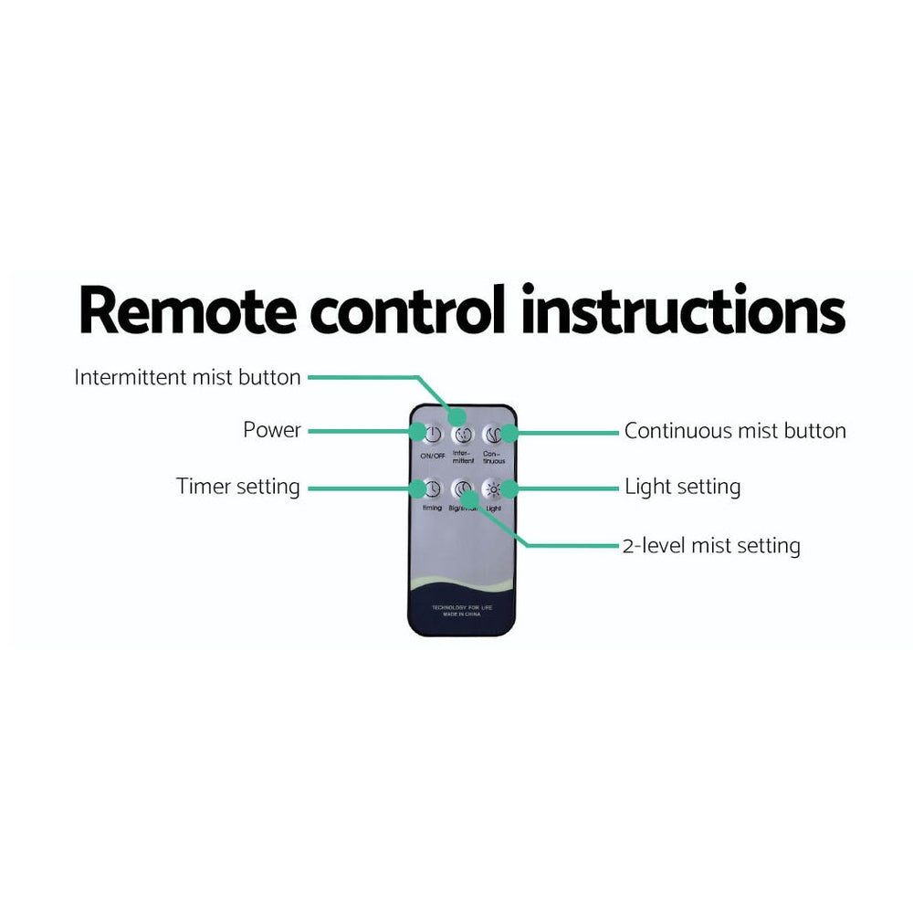 Devanti Aroma Diffuser Aromatherapy Wood 400ml Ultrasonic Essential Oil Humidifier