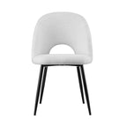 Set of 2 Contemporary White Dining Chairs