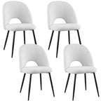 Boucle Sherpa Dining Chair Set of 4