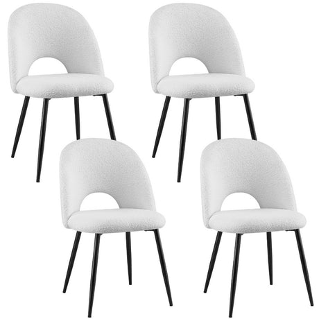 Boucle Sherpa Dining Chair Set of 4
