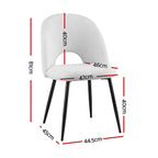 Boucle Sherpa Dining Chair Set of 4