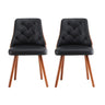Elegant Set of 2 PU Dining Chairs