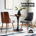 Luxurious Black PU Dining Chair Set of 4