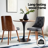 Luxurious Black PU Dining Chair Set of 4