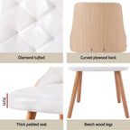 Elegant Set of 2 PU Dining Chairs