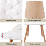 Elegant Set of 2 PU Dining Chairs